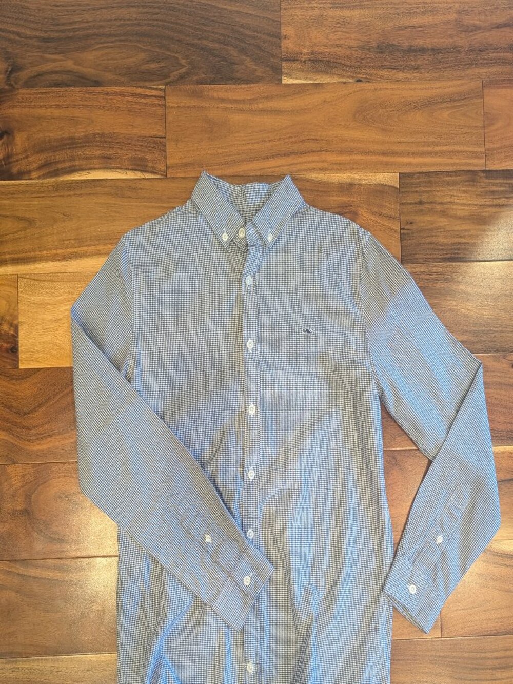 Boys Vineyard Vines "Whale Shirt" Long Sleeve Button Down Dress Shirt - XL